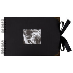 Фотоальбом 21&times;30 см, 40 черных листов, уголки/<wbr/>стикеры/<wbr/>ручка/<wbr/>клей/<wbr/>трафареты/<wbr/>маркеры, BRG Black, 880654