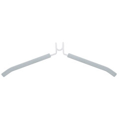 Вешалка-плечики трансформер 2 КОМПЛЕКТА (10 плечиков) металл с покрытием, белые, BRABIX, 880786