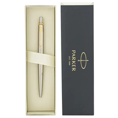 Ручка шариковая PARKER &laquo;Jotter Core Stainless Steel GT&raquo;, ежедневник А5 синий, пакет, 880889