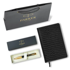 Ручка шариковая Parker &laquo;Urban Twist Black GT&raquo;, ежедневник А5 черный, пакет, 880898