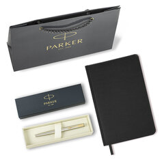 Ручка перьевая PARKER &laquo;Jotter Core Stainless Steel GT&raquo;, ежедневник А5 черный, пакет, 880902