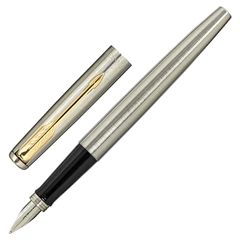 Ручка перьевая PARKER &laquo;Jotter Core Stainless Steel GT&raquo;, ежедневник А5 черный, пакет, 880902