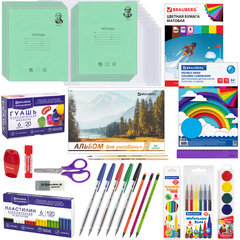 Набор школьных принадлежностей в подарочной коробке BRAUBERG &laquo;ПЕРВОКЛАССНИК 43 предмета&raquo;, 880949