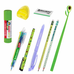 Набор канцелярии подарочный BRAUBERG &laquo;AVOCADO&raquo;, 18 наименований, 43 предмета, 880951