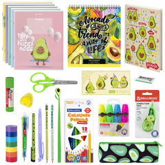 Набор канцелярии подарочный BRAUBERG &laquo;AVOCADO&raquo;, 18 наименований, 43 предмета, 880951
