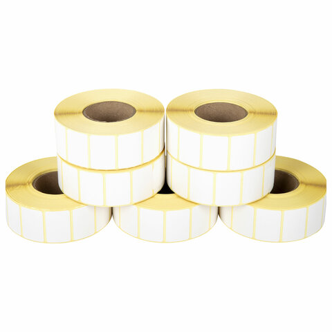 Термоэтикетки ЭКО, 30х20 мм, КОМПЛЕКТ 7 рулонов по 2000 этикеток, 880960