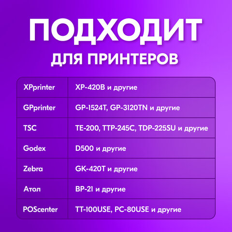 Термоэтикетки ЭКО, 30х20 мм, КОМПЛЕКТ 7 рулонов по 2000 этикеток, 880960
