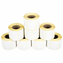 Термоэтикетки ЭКО, 58&times;40 мм, КОМПЛЕКТ 8 рулонов по 700 этикеток, 880961