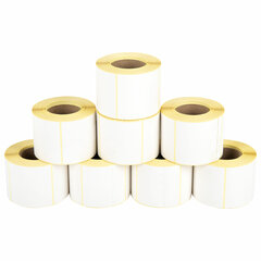 Термоэтикетки ЭКО, 58&times;60 мм, КОМПЛЕКТ 8 рулонов по 500 этикеток, 880963