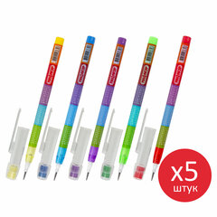 Карандаш сегментный ПИФАГОР &laquo;Таблица умножения&raquo;, HB, КОМПЛЕКТ 5 штук, ластик, пакет, 881022