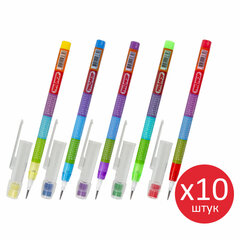 Карандаш сегментный ПИФАГОР &laquo;Таблица умножения&raquo;, HB, КОМПЛЕКТ 10 штук, ластик, пакет, 881023