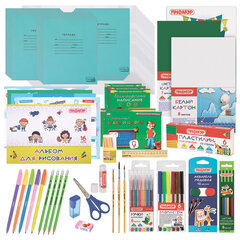 Набор школьных принадлежностей в подарочной коробке ПИФАГОР &laquo;НАБОР ПЕРВОКЛАССНИКА&raquo;, 71 предмет, 881132