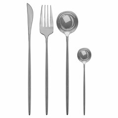 Набор столовых приборов UNIQUE, 24 шт., 6 персон, серебристый, нержавеющая сталь, гофрокартон, DASWERK (ДАСВЕРК), 881140