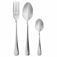 Набор столовых приборов STANDARD 18 шт., 6 персон серебристый нержавеющая сталь, гофрокартон, DASWERK (ДАСВЕРК), 881141