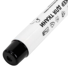 Маркер для ткани ЧЕРНЫЙ, TEXTILE MARKER, КОМПЛЕКТ 12 шт., круглый наконечник 1-3 мм, BRAUBERG, 881158