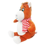 Подарок новогодний ВЕСЕЛЬЧАК В ШАРФЕ "Мягкая игрушка-символ 2026 года", НАБОР конфет 600 г, WELDAY (ВЭЛДЭЙ)