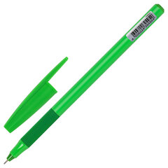 Ручка шариковая с грипом BRAUBERG &laquo;i-STICK POINT NEON&raquo;, КОМПЛЕКТ 10 ШТУК, СИНЯЯ, игольчатый узел 0,7 мм, линия письма 0,35 мм, 881293