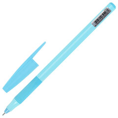 Ручка шариковая с грипом BRAUBERG &laquo;i-STICK POINT PASTEL&raquo;, КОМПЛЕКТ 10 ШТУК, СИНЯЯ, игольчатый узел 0,7 мм, линия письма 0,35 мм, 881294