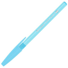 Ручка шариковая с грипом BRAUBERG &laquo;i-STICK POINT PASTEL&raquo;, КОМПЛЕКТ 10 ШТУК, СИНЯЯ, игольчатый узел 0,7 мм, линия письма 0,35 мм, 881294