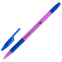 Ручка шариковая с грипом BRAUBERG &laquo;ULTRA GT COLOR&raquo;, КОМПЛЕКТ 10 ШТУК, СИНЯЯ, наконечник 0,7 мм, линия письма 0,35 мм, 881299