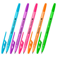 Ручка шариковая BRAUBERG &laquo;ULTRA NEON&raquo;, КОМПЛЕКТ 10 ШТУК, СИНЯЯ, узел 0,7 мм, чернила ГЕРМАНИЯ, наконечник ШВЕЙЦАРИЯ, 881304