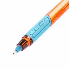 Ручка шариковая масляная с грипом BRAUBERG &laquo;Extra Glide GT Sky Blue&raquo;, КОМПЛЕКТ 12 ШТУК, СИНЯЯ, игольчатый узел 0,7 мм, линия 0,35 мм, 881308