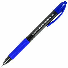 Ручка шариковая автоматическая с грипом BRAUBERG &laquo;OFFICE STYLE&raquo;, КОМПЛЕКТ 12 ШТ., СИНЯЯ, игольчатый наконечник 0,7 мм, линия 0,35 мм, 881309
