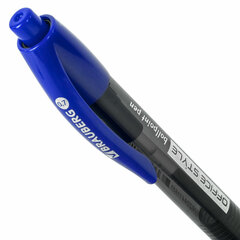 Ручка шариковая автоматическая с грипом BRAUBERG &laquo;OFFICE STYLE&raquo;, КОМПЛЕКТ 12 ШТ., СИНЯЯ, игольчатый наконечник 0,7 мм, линия 0,35 мм, 881309