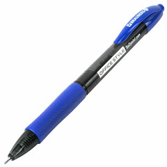 Ручка шариковая автоматическая с грипом BRAUBERG &laquo;OFFICE STYLE&raquo;, КОМПЛЕКТ 12 ШТ., СИНЯЯ, игольчатый наконечник 0,7 мм, линия 0,35 мм, 881309