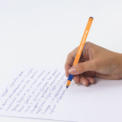 Ручка шариковая с грипом BRAUBERG &laquo;i-STICK POINT ORANGE&raquo;, КОМПЛЕКТ 10 ШТУК, СИНЯЯ, пишущий узел 0,7 мм, линия письма 0,35 мм, 881322