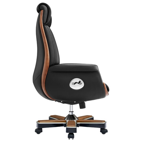 Кресло HAWASAN PREMIUM "GALANT EX-805", до 200 кг, синхромеханизм, натуральная кожа, цвет чёрный, 982216 - фото 2