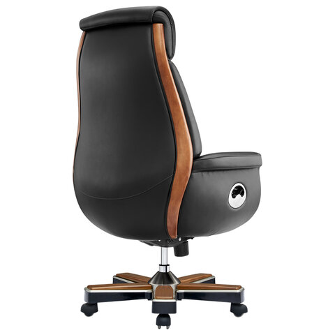 Кресло HAWASAN PREMIUM "GALANT EX-805", до 200 кг, синхромеханизм, натуральная кожа, цвет чёрный, 982216 - фото 3